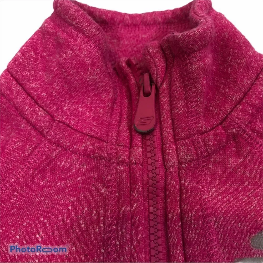 Girls Pink Sketchers‎ Performance Zip Up Sweatshirt